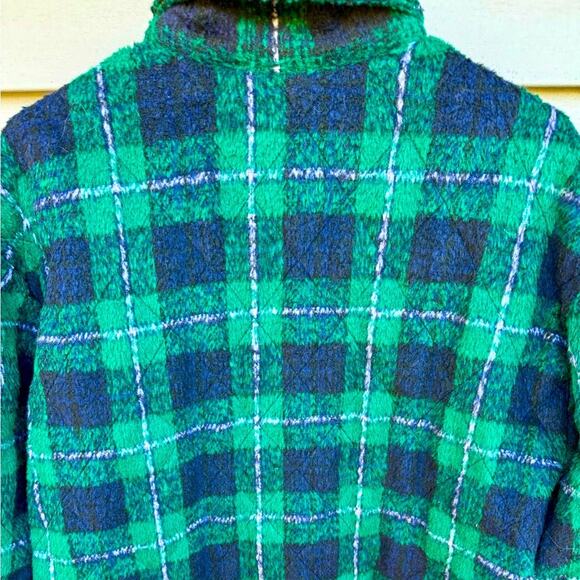 Steve Madden size L The Belle Plaid Lined Shacket Jacket - pine green - Picture 7 of 13